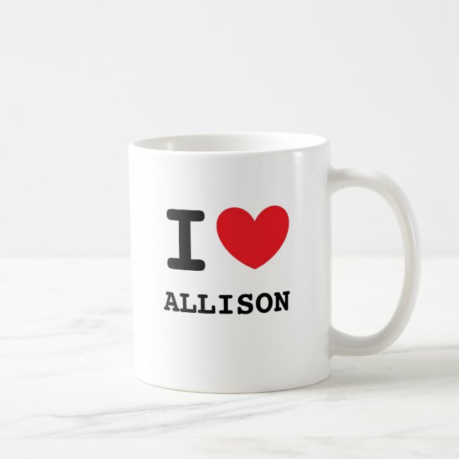 Mug J'aime Allison (Droite)