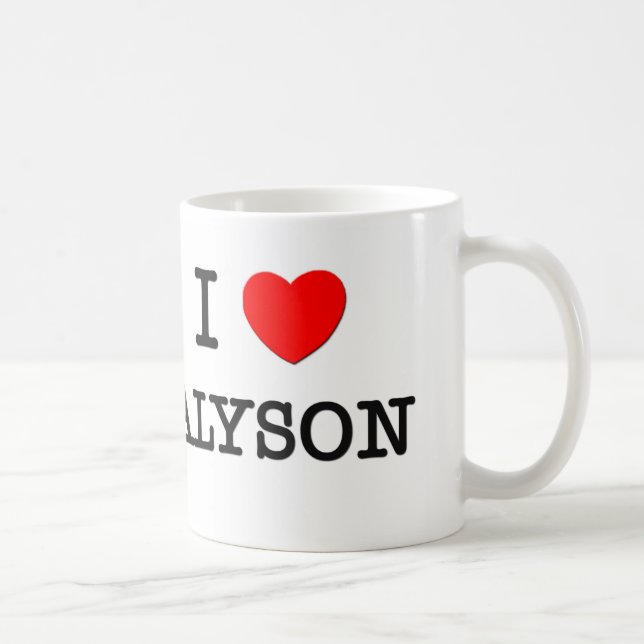 Mug J'aime Alyson (Droite)