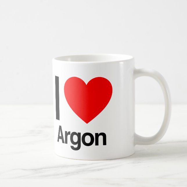 Mug j'aime argon (Droite)