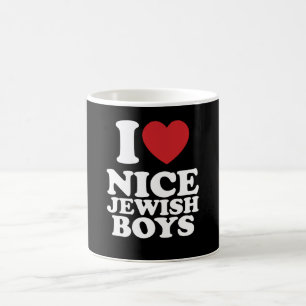 Mug J'aime bien les gentils garçons juifs, je raffole 