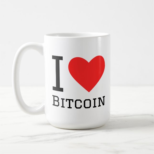 Mug J'aime bitcoin (Gauche)