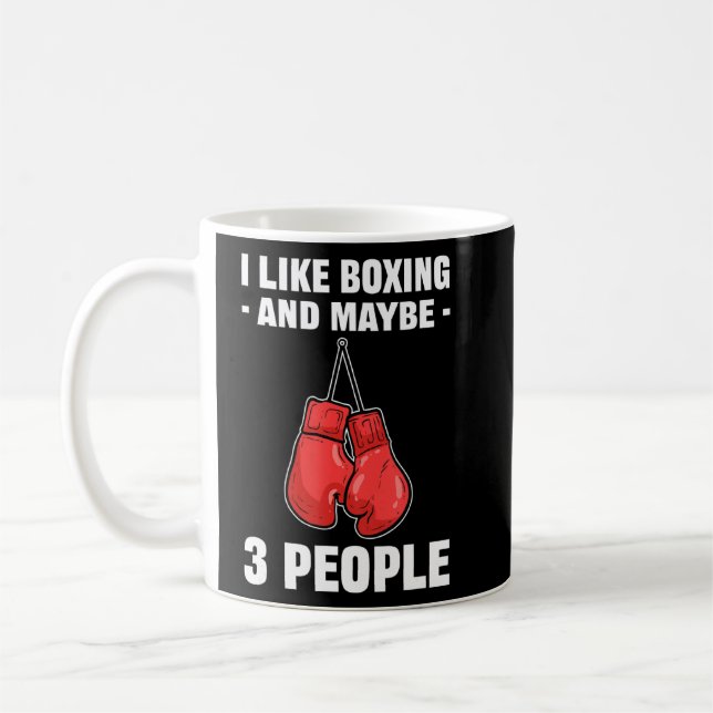 Mug J'Aime Boxer Et Peut-Être 3 Personnes Boxer (Gauche)