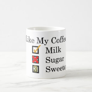 Mug J'Aime... Café au lait et 3 édulcorants Café