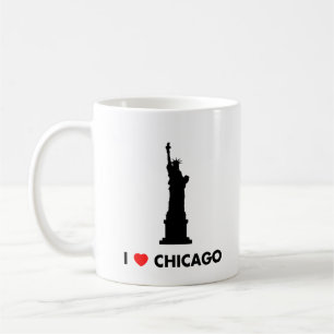 Mug J'aime Chicago - statue de la liberté