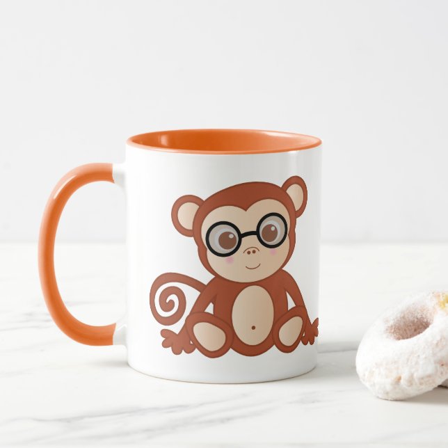 Mug J'Aime Chimply Ma Mug-Cute Monkey Cup (Avec donut)