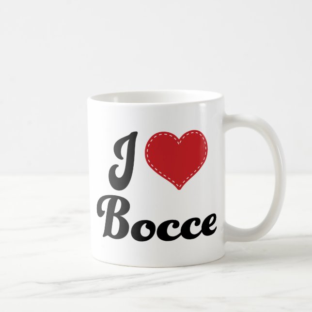 Mug J'aime (coeur) Bocce (Droite)