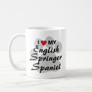 Mug J'aime (coeur) mon épagneul de springer anglais