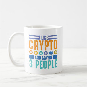 Mug J'aime Crypto et peut-être 3 personnes, Crypto Lov