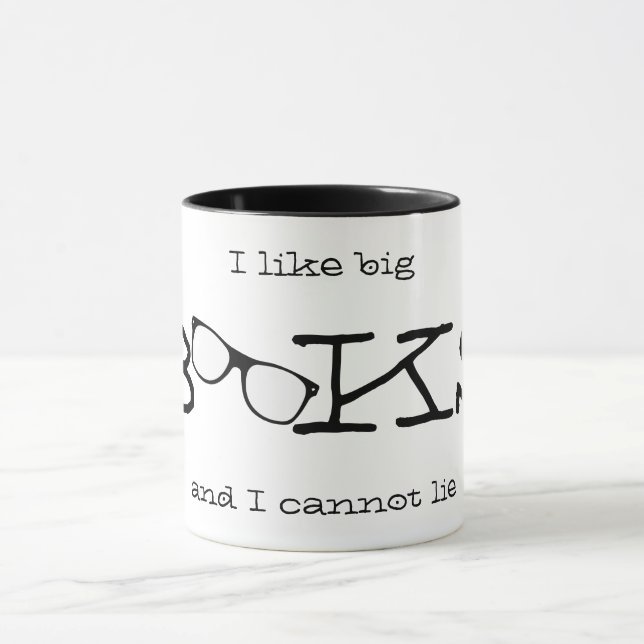 Mug "J'aime de grands LIVRES et je ne peux pas me (Centre)