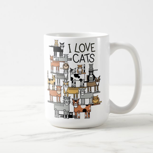 Mug J'aime des chats (Droite)