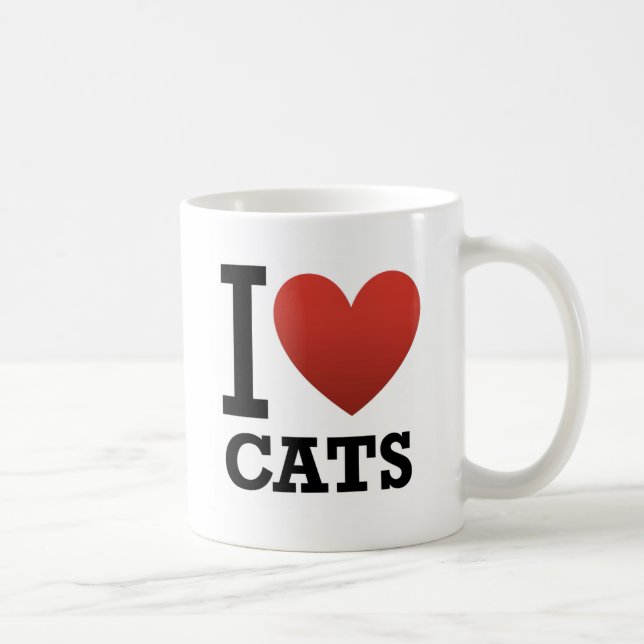 Mug J'aime des chats (Droite)