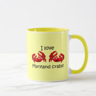 Mug J'aime des crabes du Maryland !