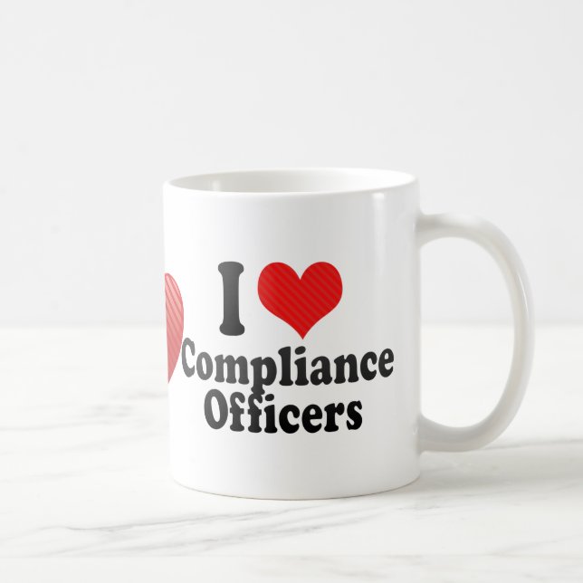 Mug J'aime des dirigeants de conformité (Droite)
