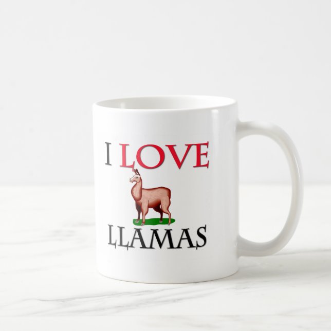 Mug J'aime des lamas (Droite)