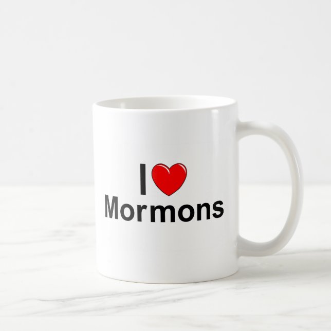 Mug J'aime des mormons (de coeur) (Droite)