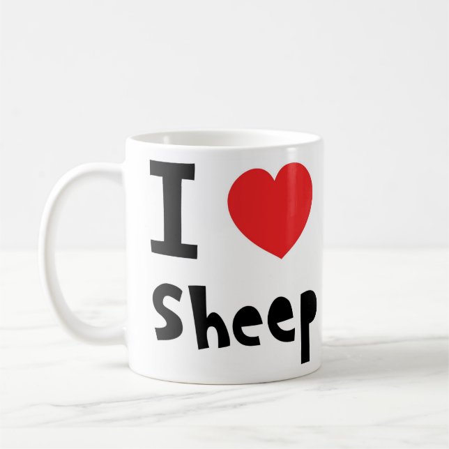 Mug J'aime des moutons (Gauche)