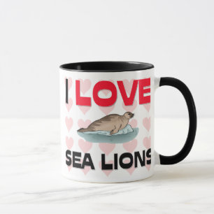 Mug J'aime des otaries