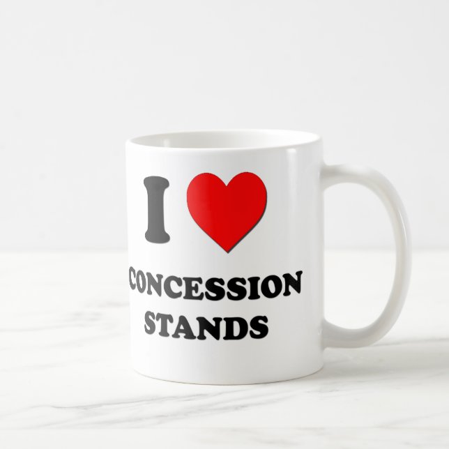 Mug J'aime des supports de concession (Droite)