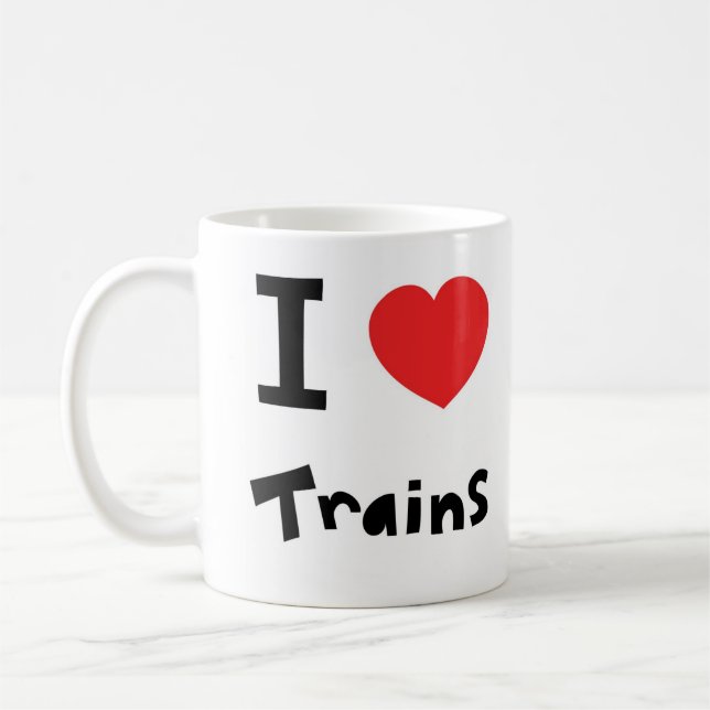 Mug J'aime des trains (Gauche)