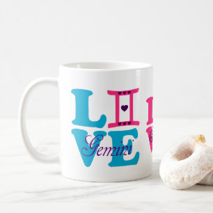 Mug ♊ J'Aime Gemini-Best Zodiac Signe café classique
