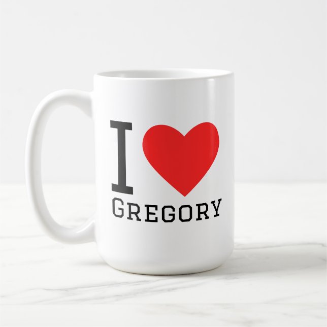 Mug J'aime Gregory (Gauche)