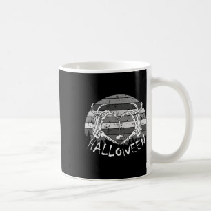 Mug J'Aime Halloween Funny Bone Mains Crâne Coeur Rétr