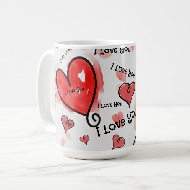 Mug J'Aime, J'Aime, Je T'Aime (Devant gauche)