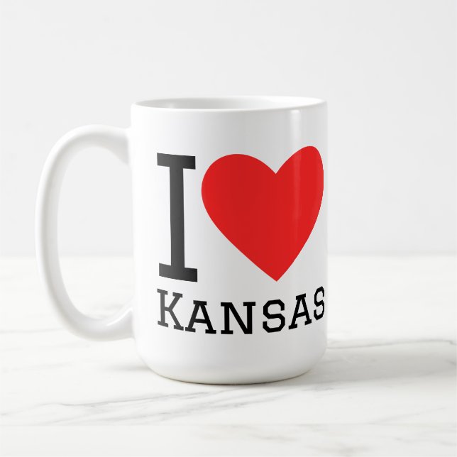 Mug J'aime kansas (Gauche)