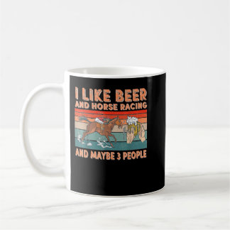 Mug J'Aime La Bière Et La Course À Cheval Et Peut-Être