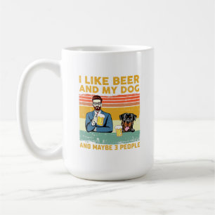 Mug J'Aime La Bière Et Mon Chien Et Peut-Être 3 Person