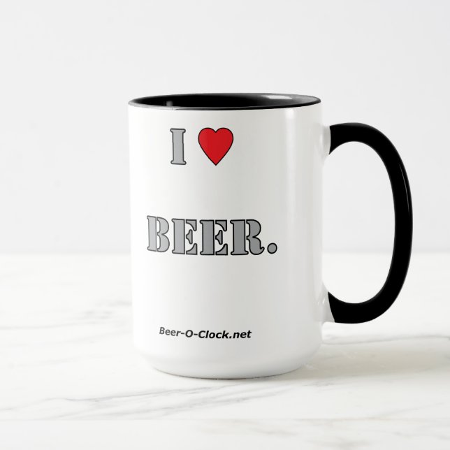 Mug J'aime la bière (la tasse) (Droite)