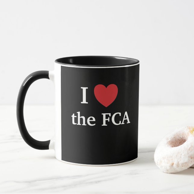Mug J'aime la conformité financière de FCA (Avec donut)