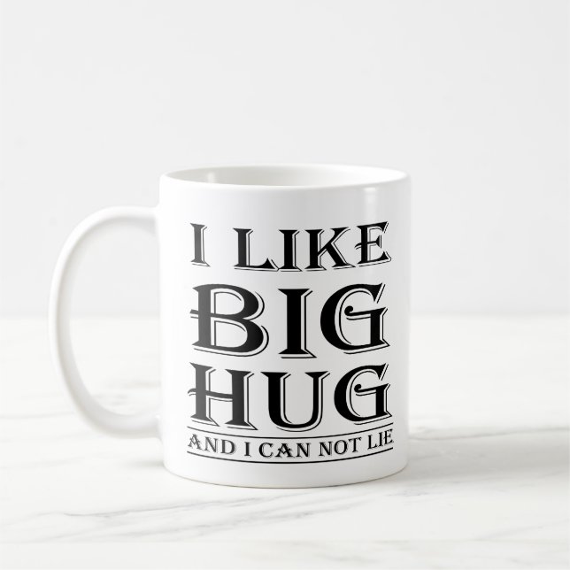 Mug J'aime la grande étreinte et je ne peux pas me (Gauche)