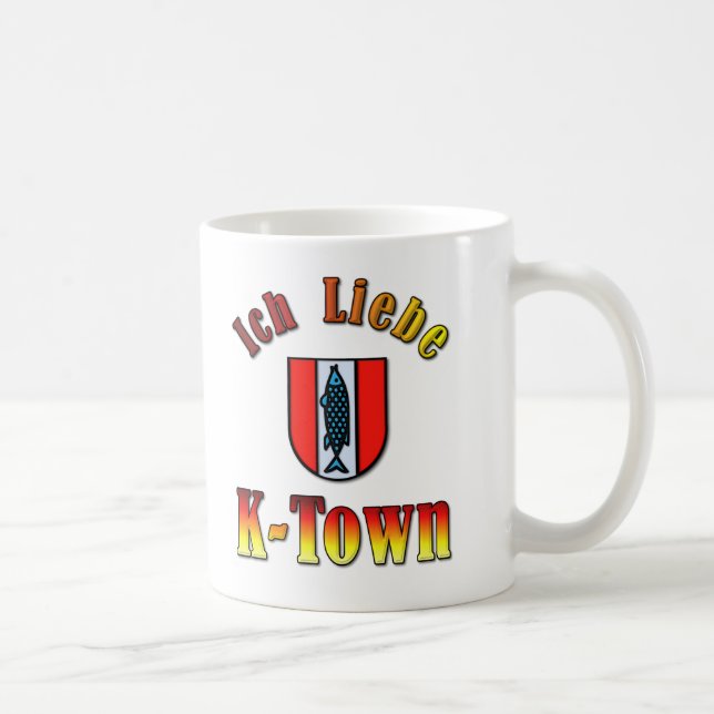Mug J'aime la K-Ville - Kaiserslautern, Allemagne (Droite)