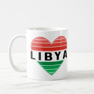 Mug J'aime la Libye, le coeur libyen