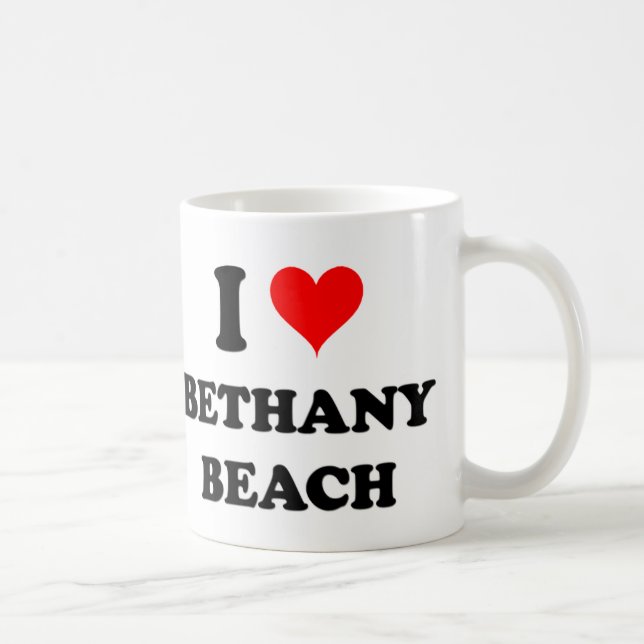 Mug J'aime la plage de Bethany (Droite)