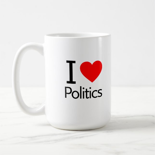 Mug J'aime la politique (Gauche)
