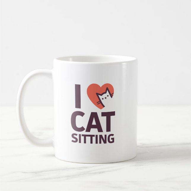 Mug J'aime la séance de chat (Gauche)