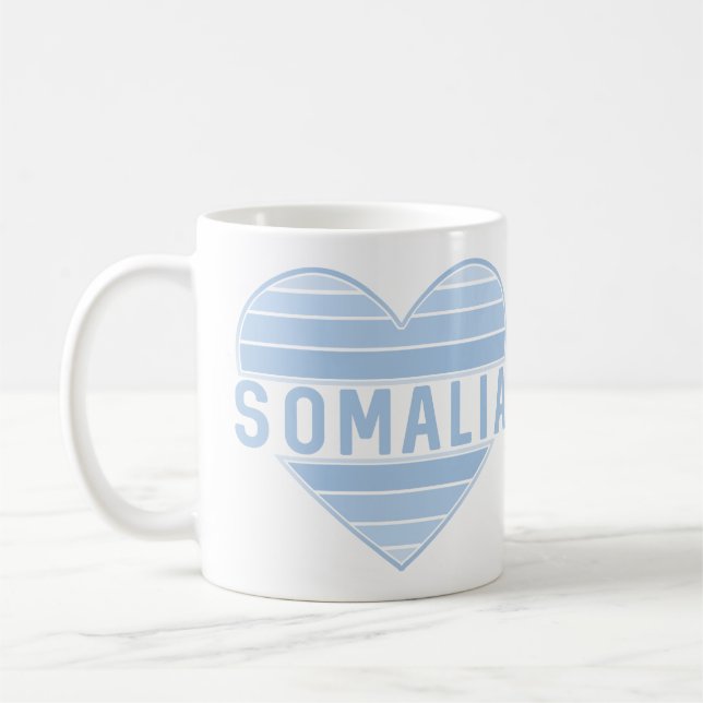 Mug J'aime la Somalie, le coeur somalien (Gauche)