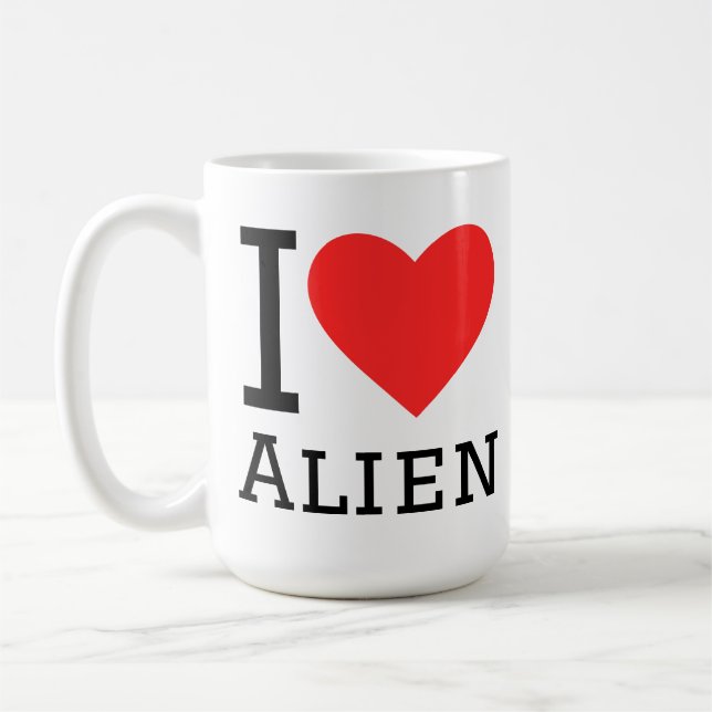 Mug J'aime l'alien (Gauche)