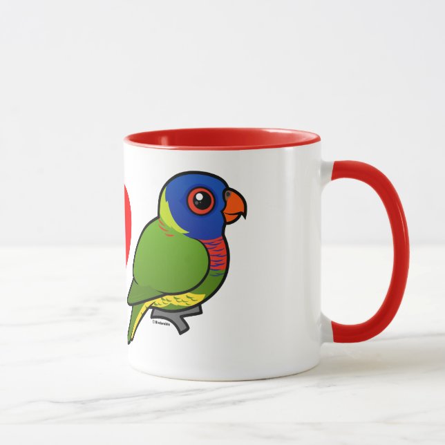 Mug J'aime l'arc-en-ciel Lorikeets (Droite)