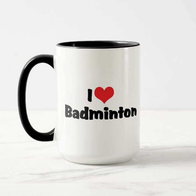 Mug J'aime le badminton (Gauche)