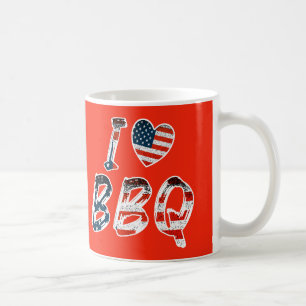 Mug J'aime le barbecue, patriotique américain
