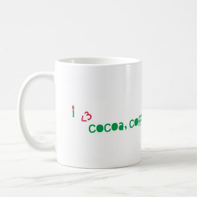 Mug J'aime le cacao, café, thé et… (Gauche)