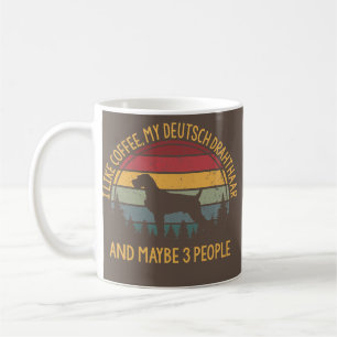 Mug J'aime le café mon Deutsch Drahthaar et peut-être 