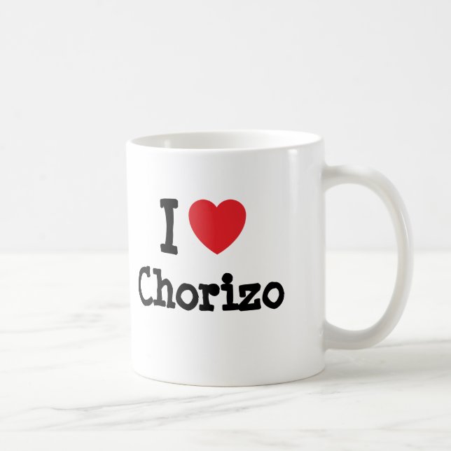 Mug J'aime le coeur de Chorizo T-Shirt (Droite)