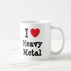 Mug J'aime le coeur de Heavy Metal personnalisé