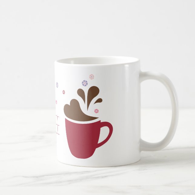 Mug J'aime le ___davantage que le café, rouge (Droite)