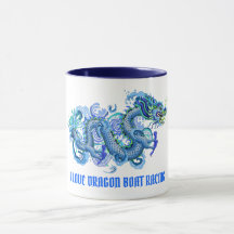 J'aime le dragon de bleu de régate de dragon