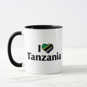 Mug J'aime le drapeau de Tanzanie
